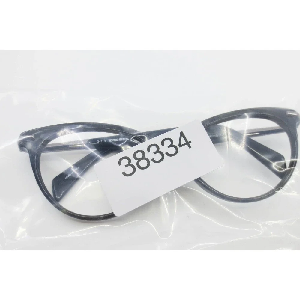 Diesel DL 5193-3 005 Cat Eye Eyeglasses Marbled Black Grey Frames 54-15-140